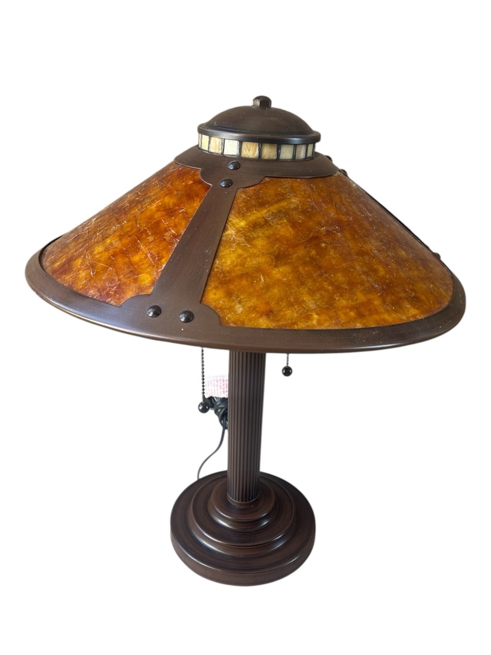 Robert Louis Tiffany Mica Mission Desk Lamp - Picture 2 of 6